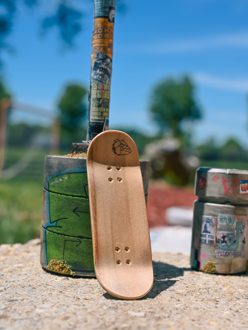 Exotic Wood Fingerboard Deck (TigerTeak2)