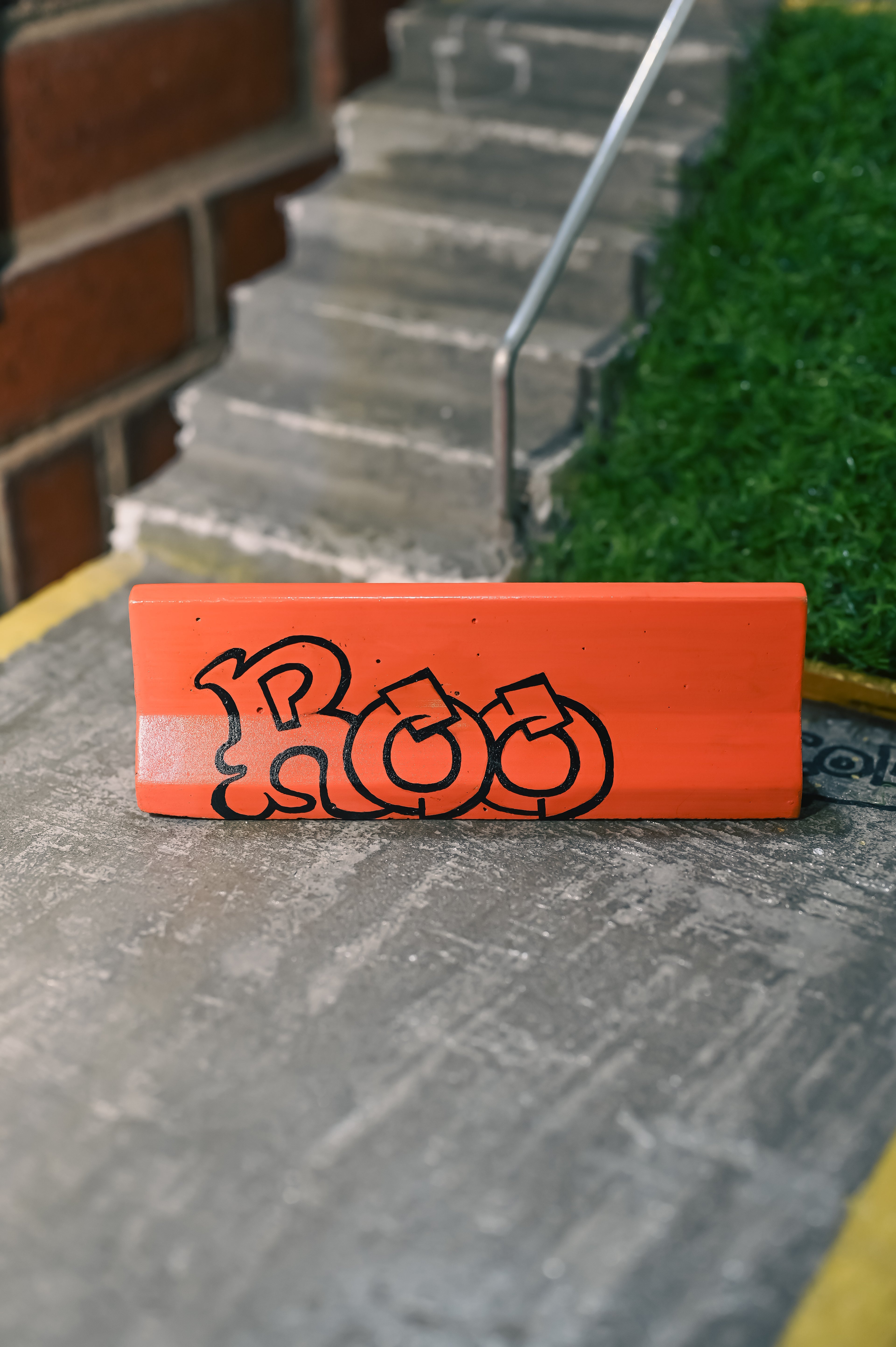 Orange Graffiti Roo Jersey Barrier